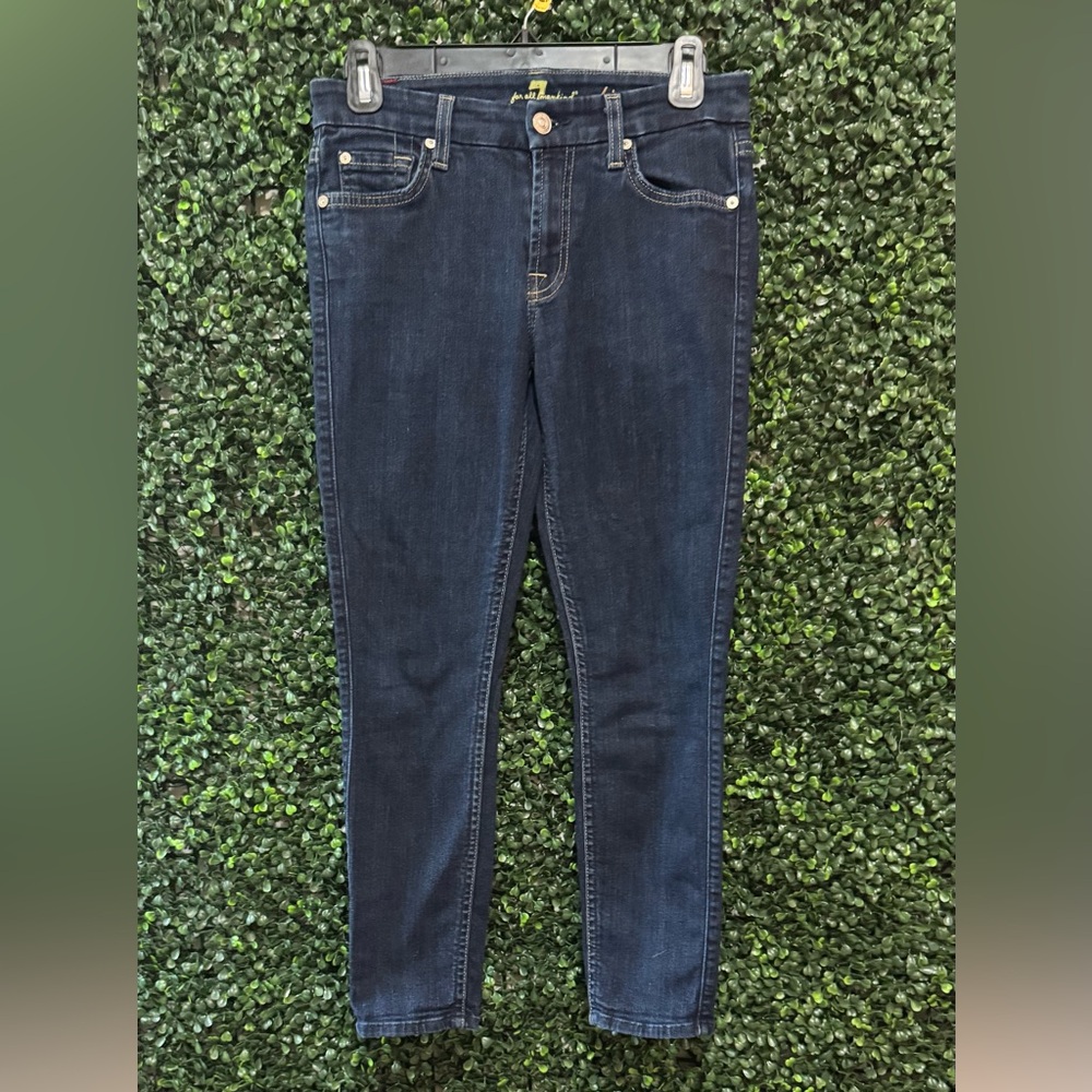 MADEWELL 7 KIMMIE CROP JEANS IN DARK RINSE INDIGO - Picture 4 of 12
